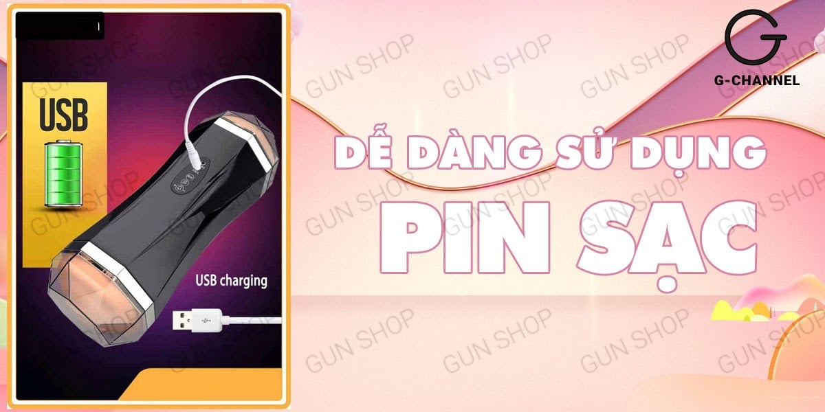 Âm đạo giả 2 đầu đa năng Jiuai sạc điện tiện dụng cho nam