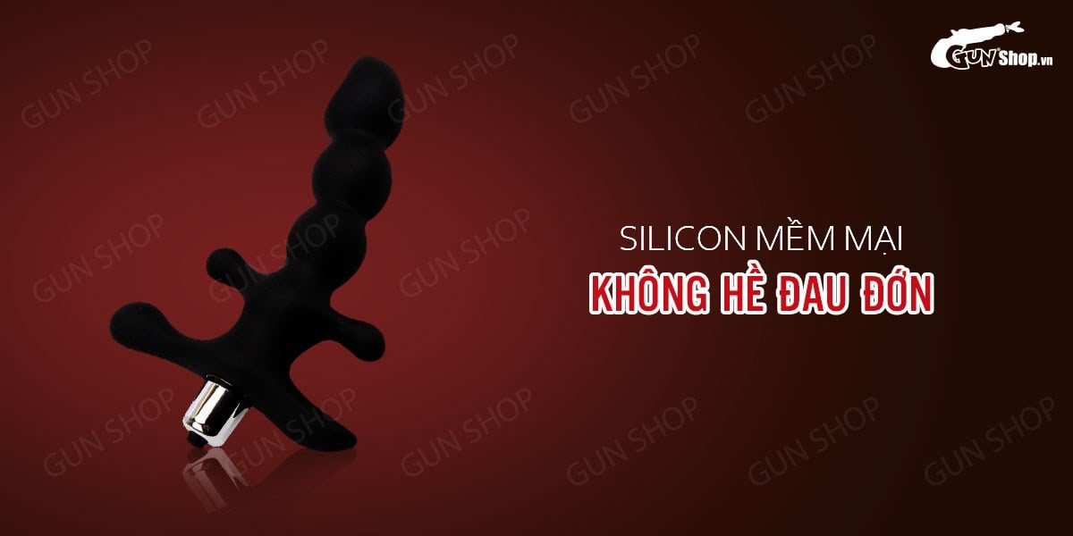 Que rung hậu môn Chisa Black Mont pin rung mạnh dành cho cặp đôi đồng tính