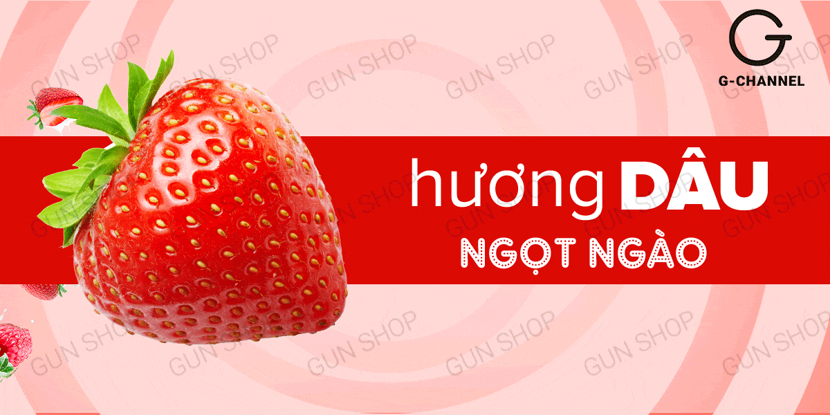 Gel bôi trơn Love Kiss hương dâu 100ml an toàn, mềm mượt khi quan hệ