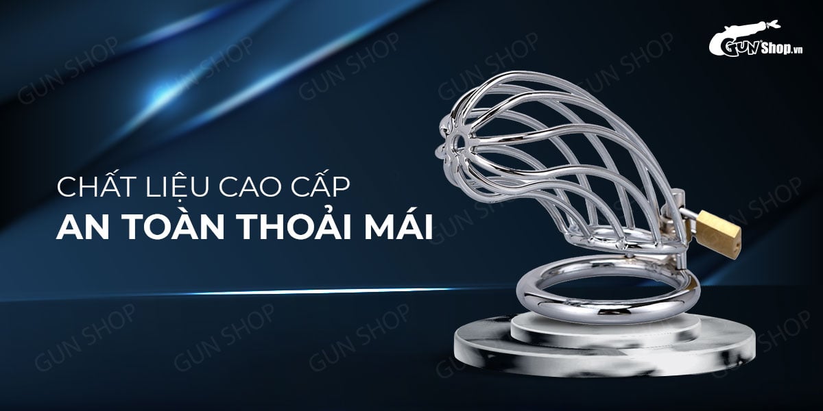 Khóa dương vật inox cao cấp Va2 kiểm soát thủ dâm an toàn