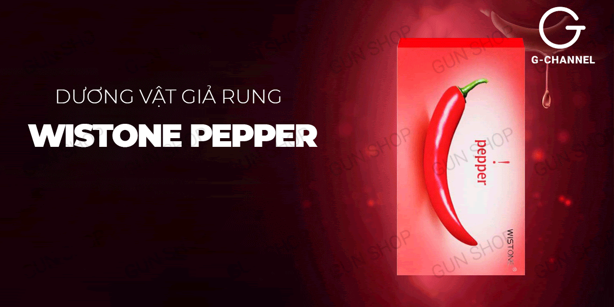 Dương vật giả rung quả ớt Wistone Pepper sạc điện nhiều chế độ rung