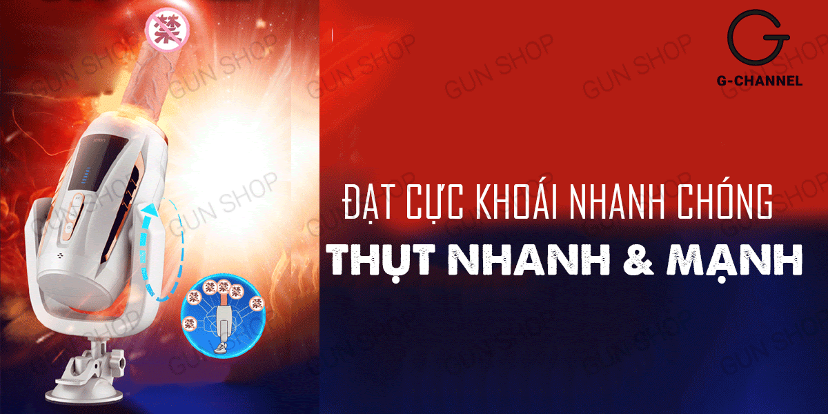 Dương vật giả Leten Wolverine dính tường thụt xoay 360 độ tỏa nhiệt mạnh