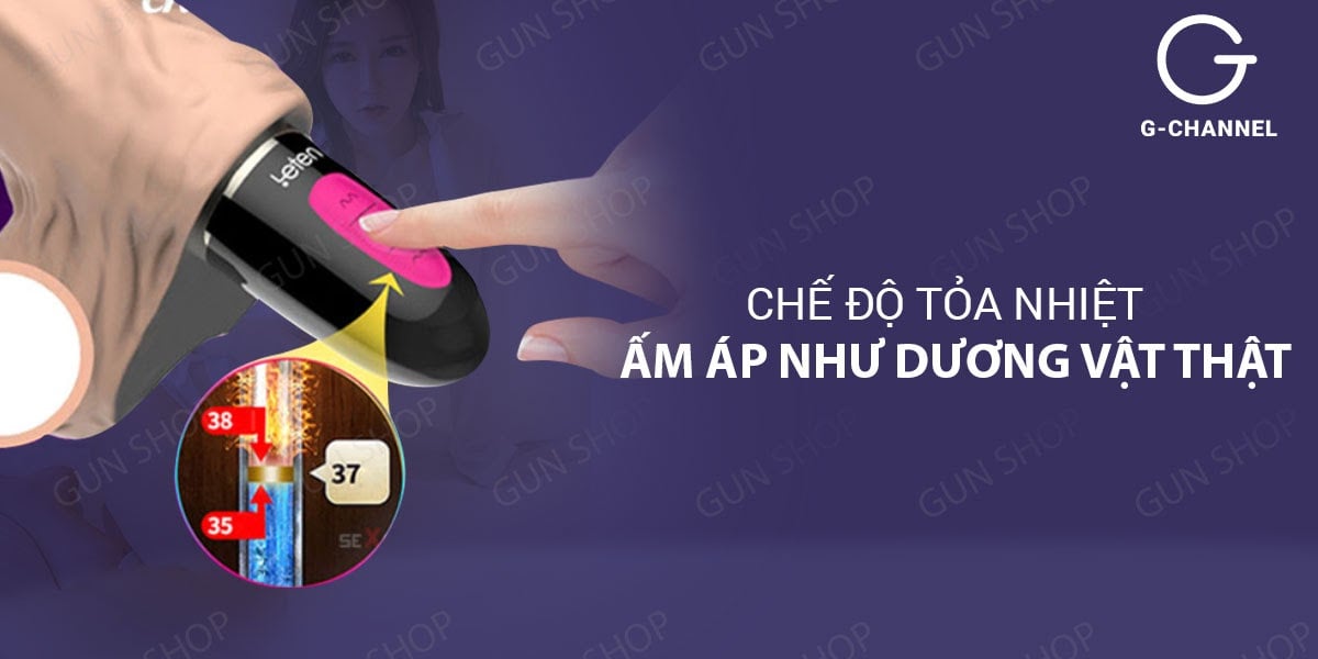 Dương vật giả rung thụt sưởi ấm Leten Caesar silicon mềm Dương vật giả rung thụt sưởi ấm Leten Caesar silicon mềm