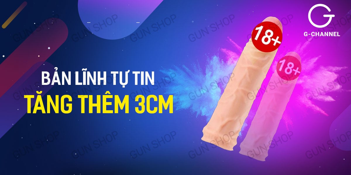 Bao cao su đôn dên Yeain Maxman tăng 3cm kích thước thật