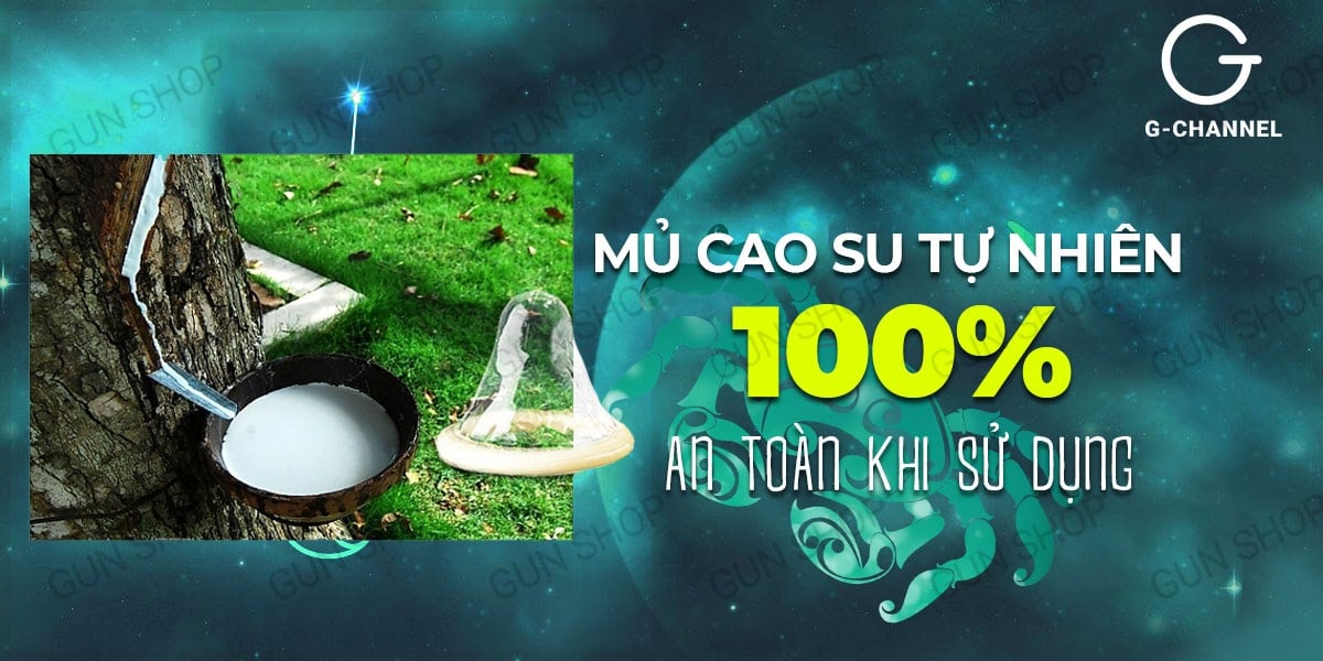 Bao cao su Ropockon cung Cự Giải siêu mỏng 0.03mm hương dâu hộp 12 cái