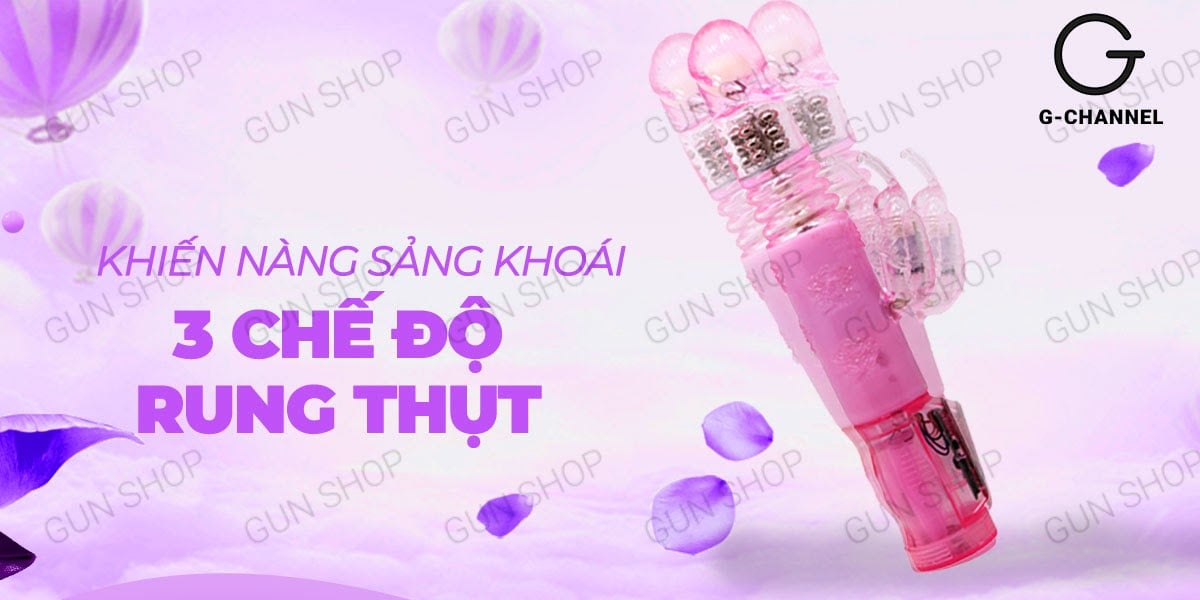 Dương vật giả Butterfly Dance rung thụt xoay 3 chế độ dùng pin