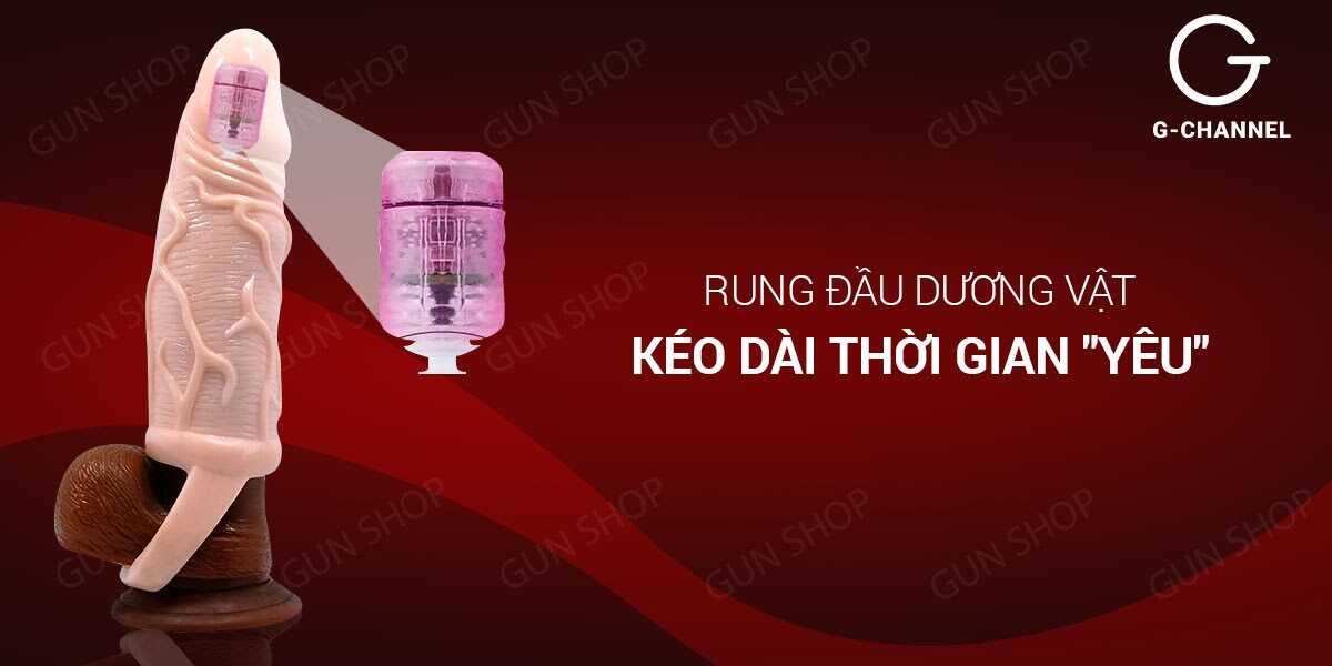 Bao cao su đôn dên Pretty Love dây đeo rung đầu tăng kích thước