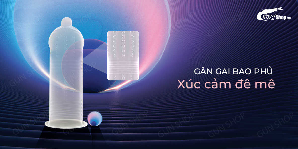 Bao cao su Shell Giant Entering gân bi tăng cảm giác kéo dài quan hệ
