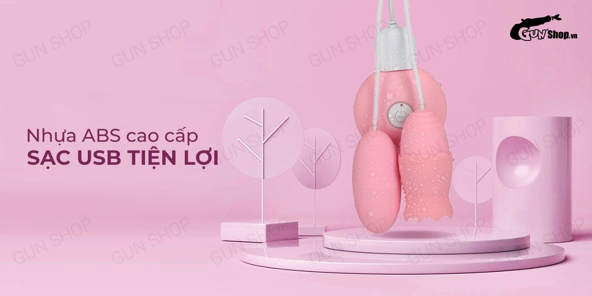 Trứng rung lồng đèn Mizz Zee 2 đầu lưỡi liếm sạc pin siêu phê