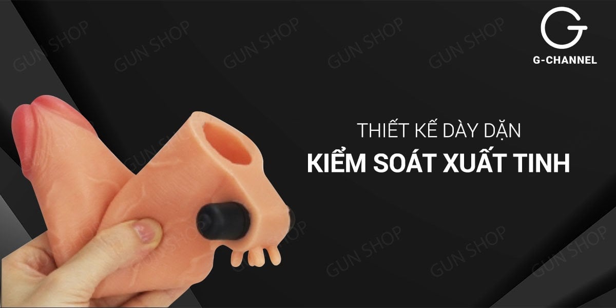 Bao cao su đôn dên Lovetoy Nature Extender tăng kích thước đến 38mm rung mạnh