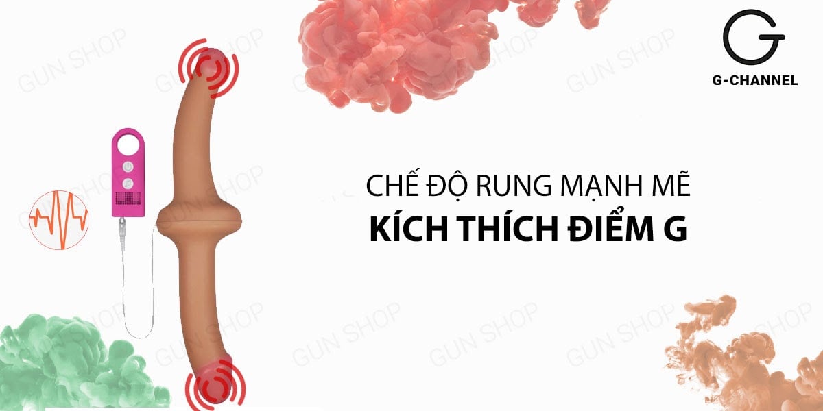 Dương vật giả 2 đầu rung uốn cong Lovetoy Holy Dong thư giãn