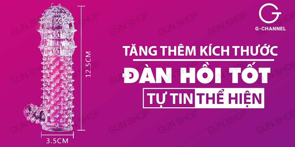 Bao cao su dôn dên Crytal Sleeve gai mềm Hongkong an toàn da liễu