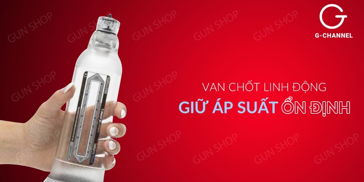 Máy tập dương vật áp suất nước Hydromax X30 bơm hút tăng kích thước