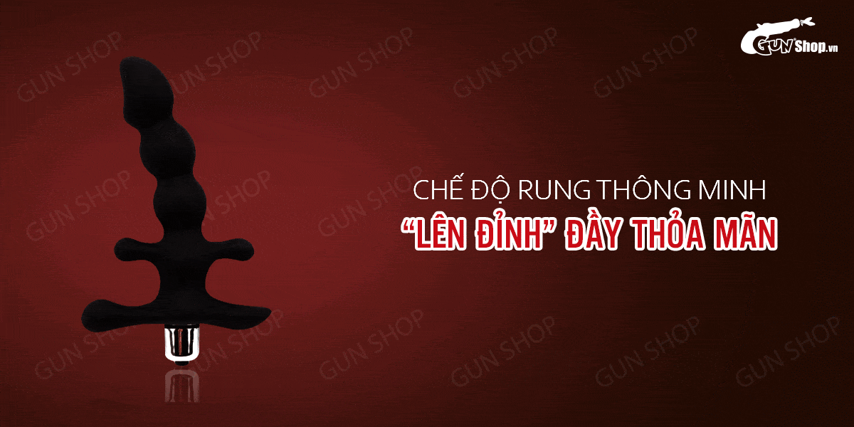 Que rung hậu môn Chisa Black Mont pin rung mạnh dành cho cặp đôi đồng tính