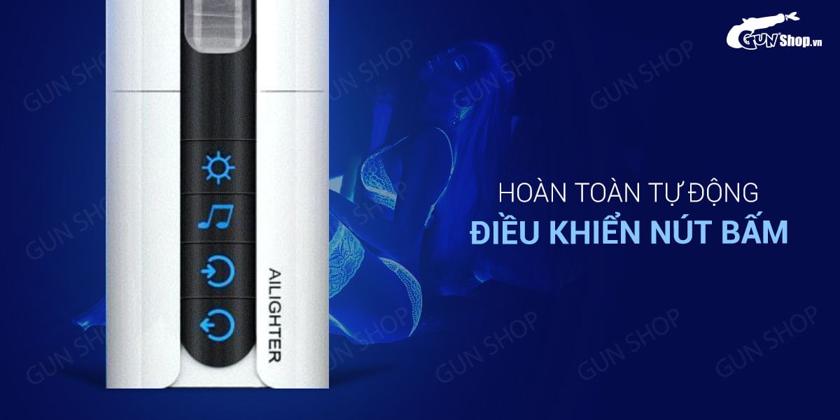 Âm đạo giả Ailighter Airjet rung dính tường đa chế độ sạc điện