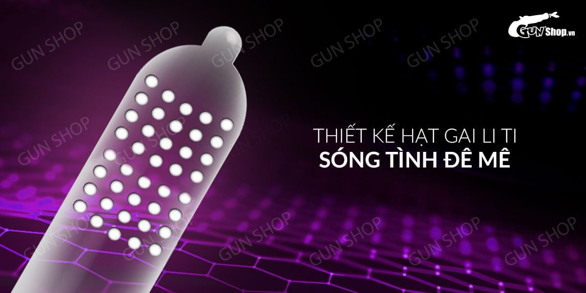 Bao cao su Muaisi 0.03 Ultrathin vàng siêu mỏng có hạt chống trơn trượt tốt