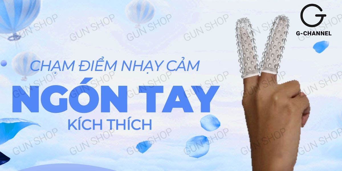 Bao cao su 2 ngón tay dài Aichao gai nổi hộp 2 cái tăng hưng phấn