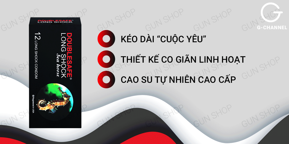 Bao cao su Cá Ngựa kéo dài thời gian hộp 12 cái chống xuất tinh sớm
