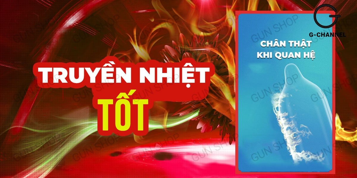 Bao cao su Muaisi Hot siêu điểm nổi nóng ấm hộp 10 cái tạo cảm giác phiêu