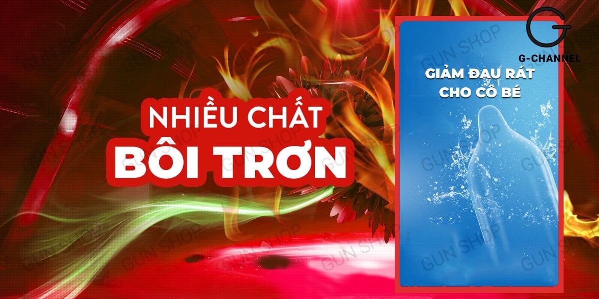 Bao cao su Muaisi Hot siêu điểm nổi nóng ấm hộp 10 cái tạo cảm giác phiêu