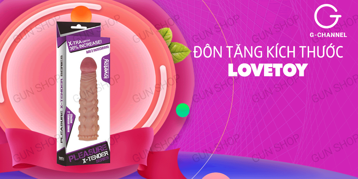 Bao cao su đôn dên Lovetoy tăng 5cm silicon y tế siêu bền