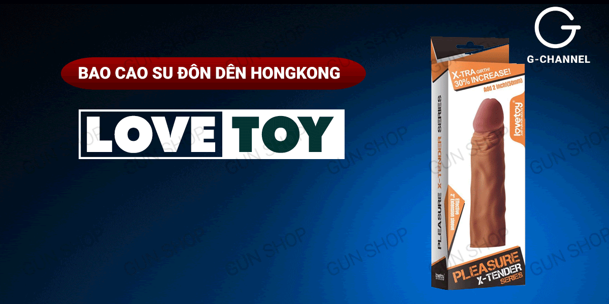 Bao cao su đôn dên Lovetoy tăng kích thước 5cm siêu mềm an toàn