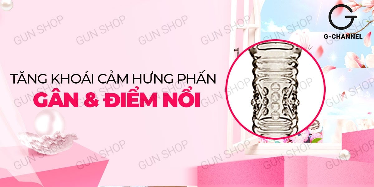 Bao cao su đôn dên Aichao gân điểm nổi tăng kích thước hộp xanh