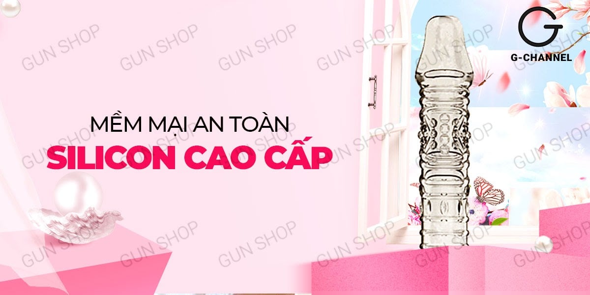 Bao cao su đôn dên Aichao gân điểm nổi tăng kích thước hộp xanh