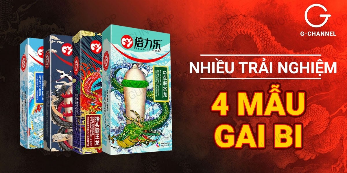 Bao cao su Dragon gân gai bi lớn kích thích cảm giác cực đỉnh
