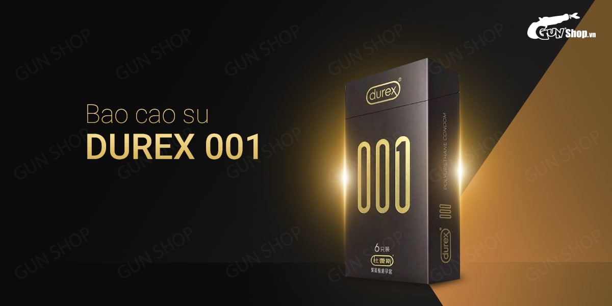 Bao cao su Durex 001 siêu mỏng 54mm hộp 6 cái cảm giác thật như da thật