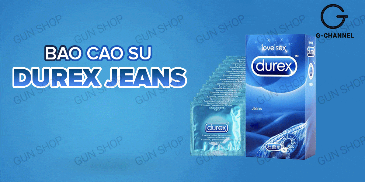 Bao cao su Durex Jeans siêu mỏng gel bôi trơn nhiều hộp 12 Bao cao su Durex Jeans siêu mỏng gel bôi trơn nhiều hộp 12