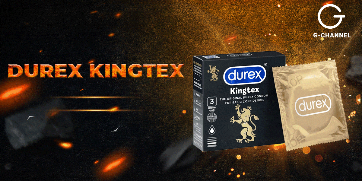 Bộ 2 hộp bao cao su Durex Kingtex size nhỏ 49mm ôm sát tăng khoái cảm yêu