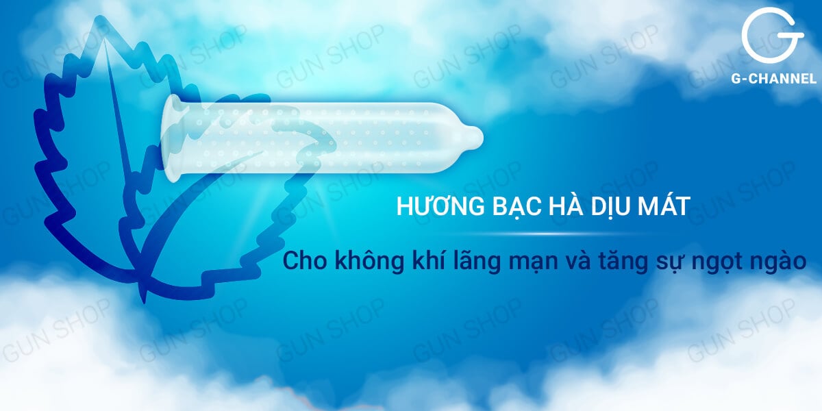 Bao cao su Supermen Long Love hương bạc hà kéo dài thời gian