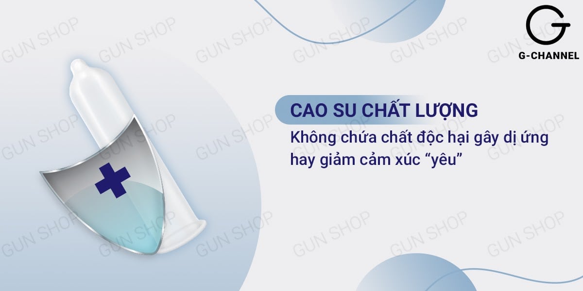 Bao cao su Liebe mỏng trơn 49mm hộp 12 cái ôm khít dễ thay đổi tư thế