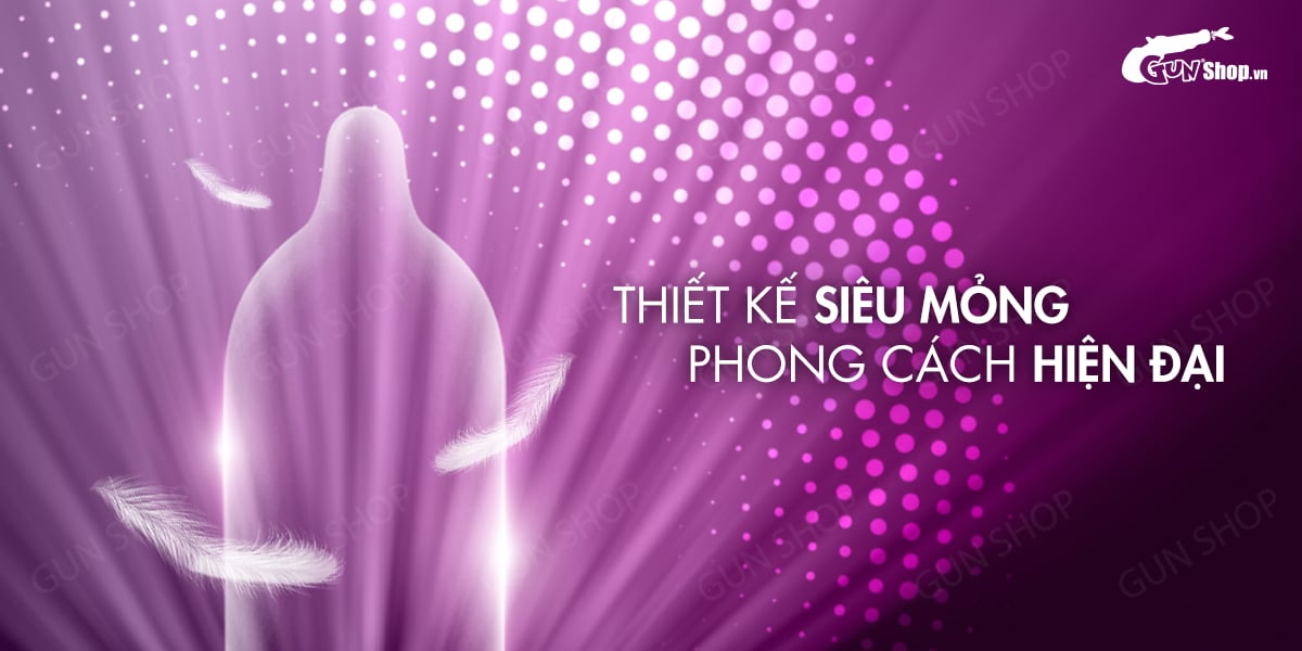 Bao cao su Mingliu siêu mỏng hiện đại hộp 10 cái thoáng mát an toàn