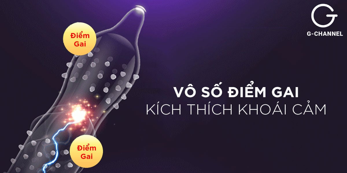 Bao cao su Sagami Feel Up siêu điểm nổi hộp 10 cái tăng cảm giác chân thật