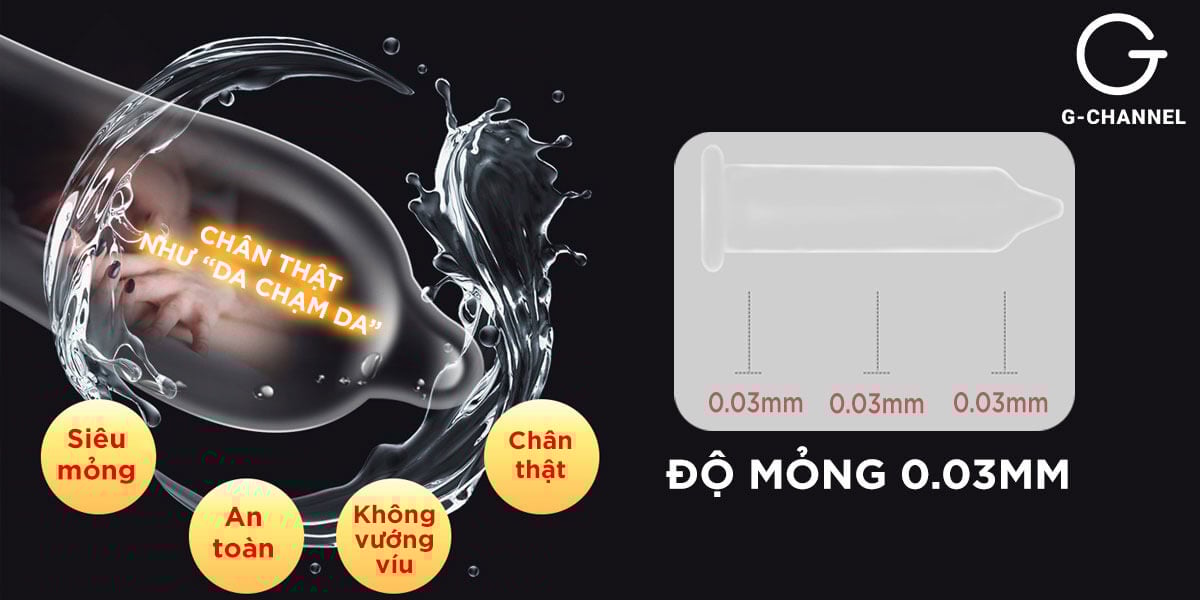 Bao cao su Sagami Feel Up siêu điểm nổi hộp 10 cái tăng cảm giác chân thật