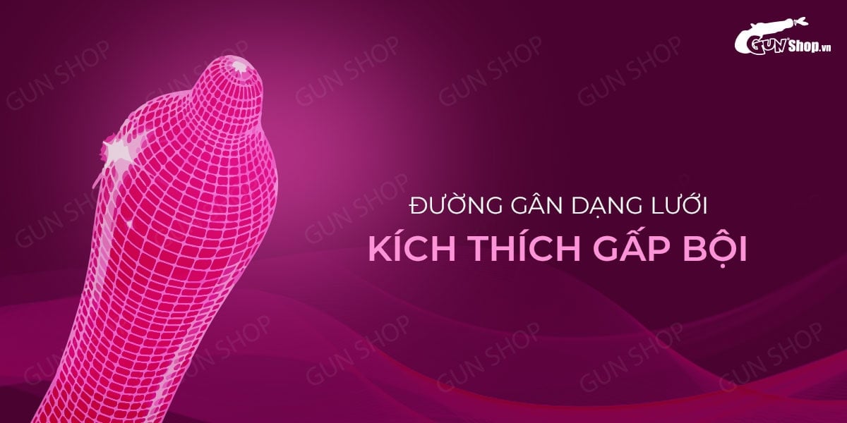 Bao cao su Muaisi Hồng siêu mỏng nhiều gel hộp 10 cái