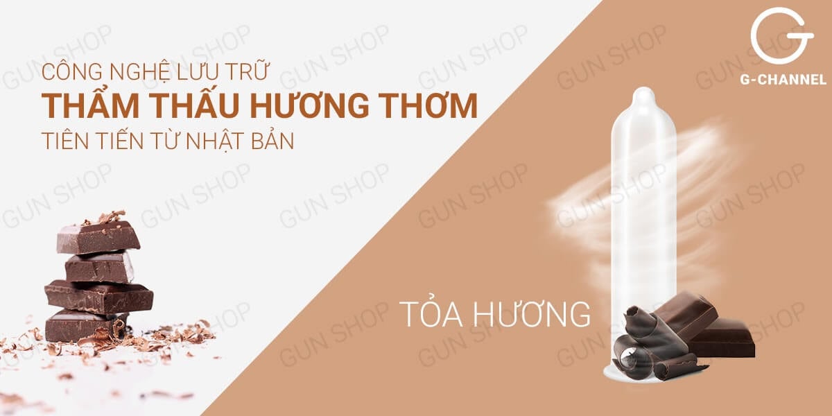 Bao cao su Nakanishi siêu mỏng 0.03mm hương chocolate thơm ngon