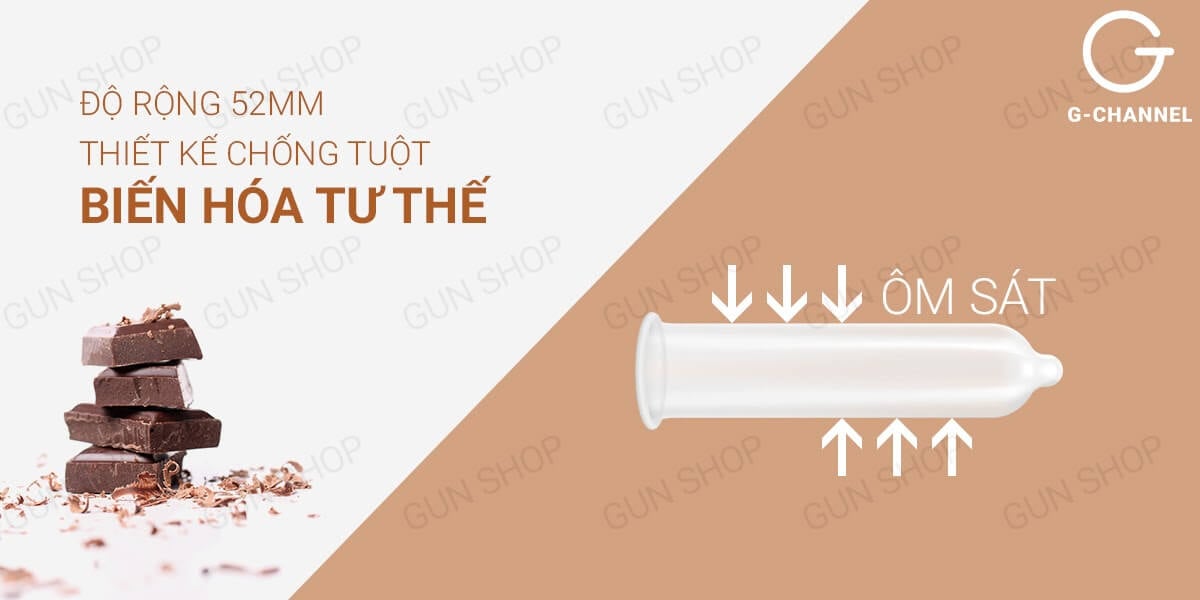 Bao cao su Nakanishi siêu mỏng 0.03mm hương chocolate thơm ngon
