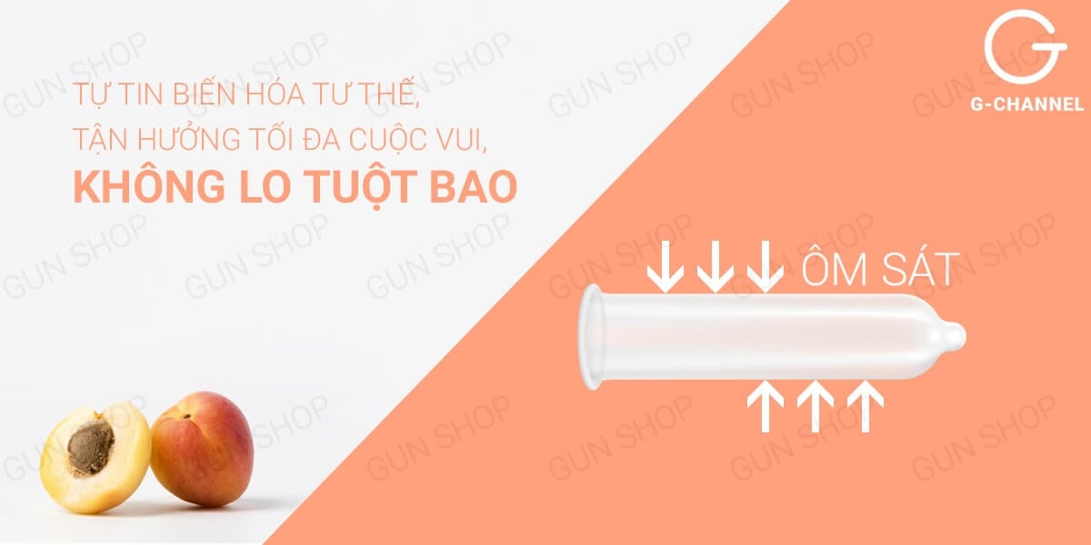 Bao cao su Nakanishi siêu mỏng 0.03mm hương đào siêu quyến rũ