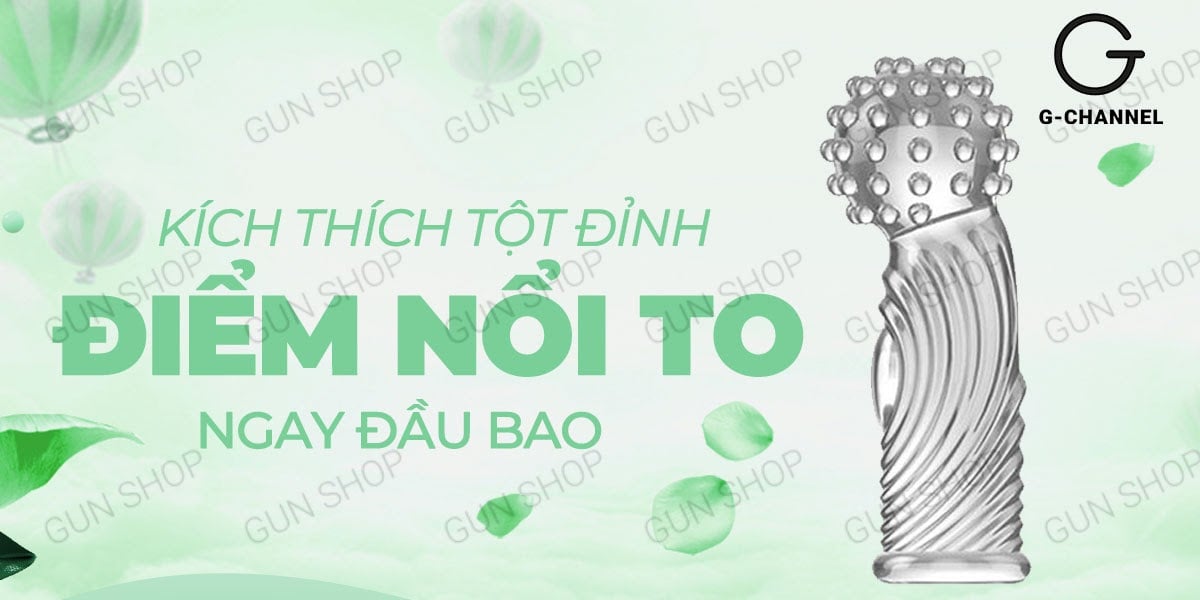 Bao cao su ngón tay Aichao G-spot gai nổi lớn kích thích cực đã