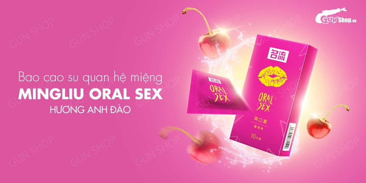 Bao cao su quan hệ miệng Mingliu Oral Sex hương anh đào 10c