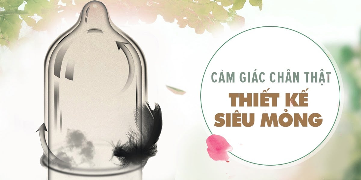 Bao cao su Quinn Nude Fit siêu mỏng chống tuột hộp 12 cái