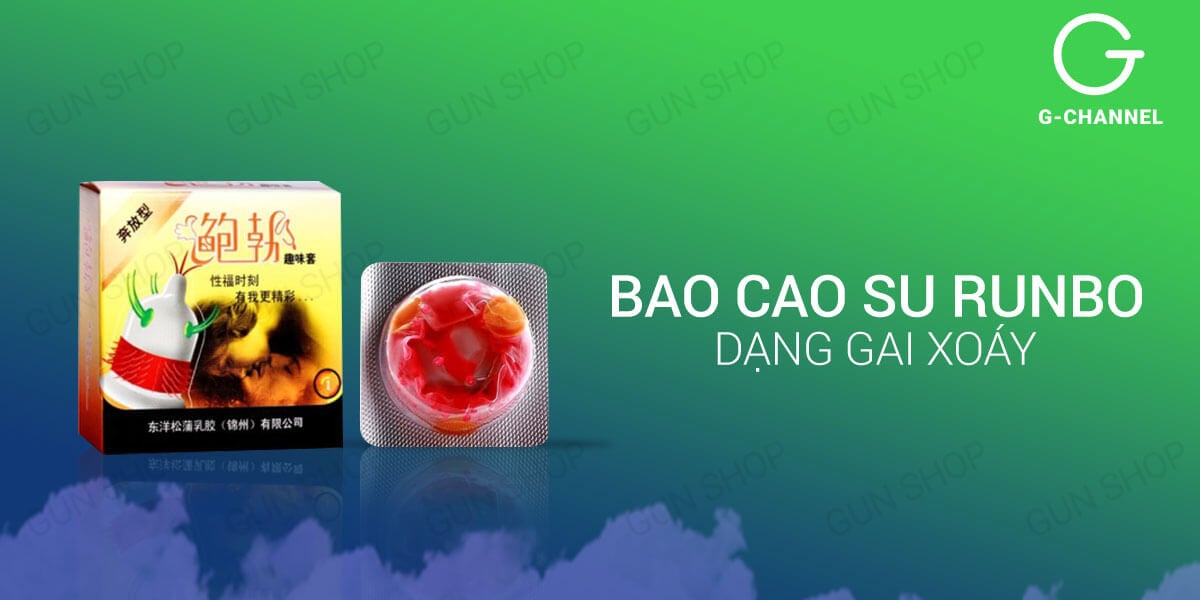 Bộ 3 hộp bao cao su Runbo gân gai lớn cảm giác kích thích mạnh