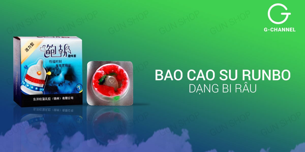 Bộ 3 hộp bao cao su Runbo gân gai lớn cảm giác kích thích mạnh