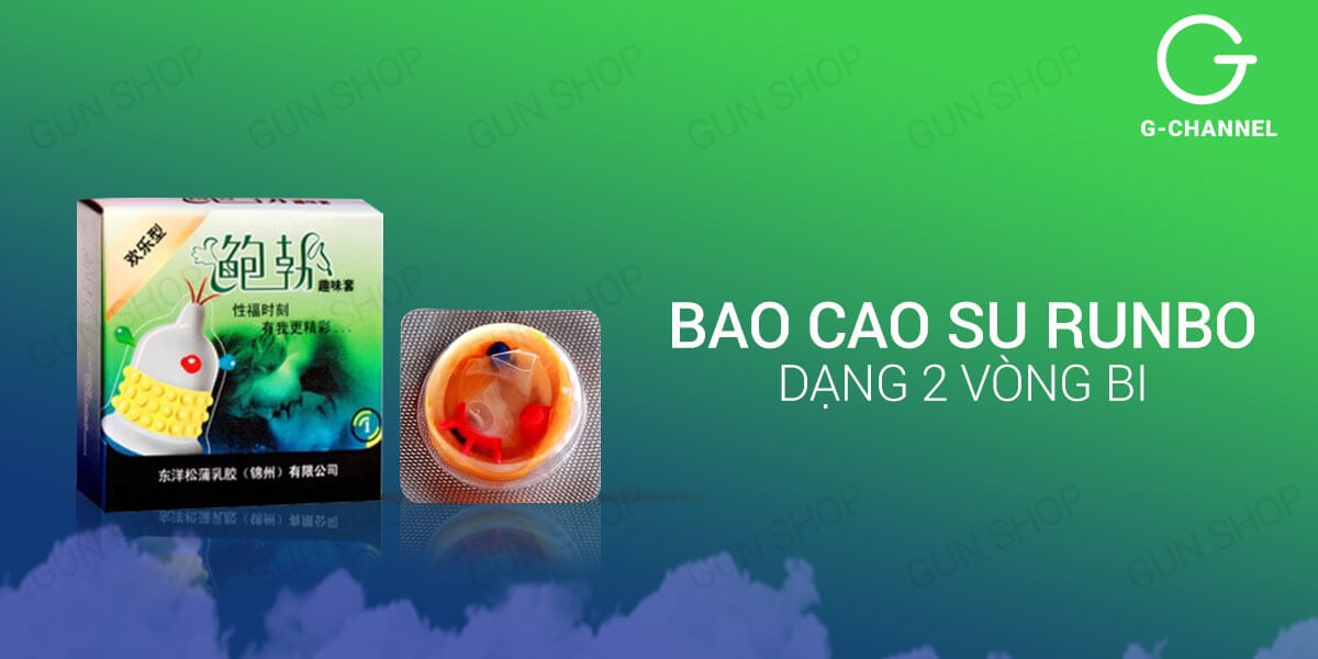 Bộ 3 hộp bao cao su Runbo gân gai lớn cảm giác kích thích mạnh