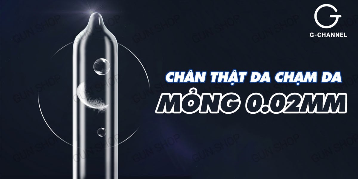 Bao cao su Sagami siêu mỏng 0.02mm hộp 12 cái an toàn tuyệt đối