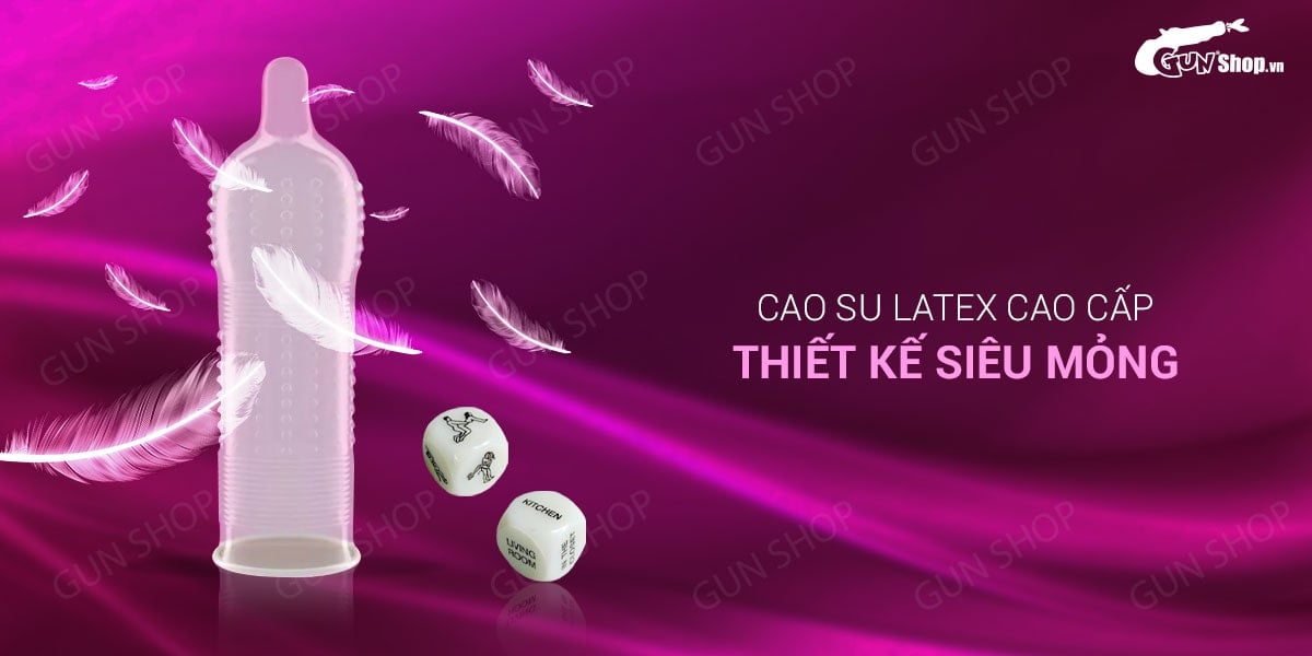 Bao cao su SO 3 in 1 Hàn Quốc siêu mỏng gân điểm nổi
