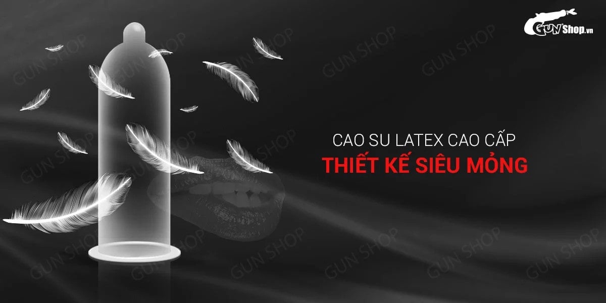 Bao cao su SO Classic siêu mỏng nhiều gel bôi trơn, hộp 12 cái an toàn thoải mái